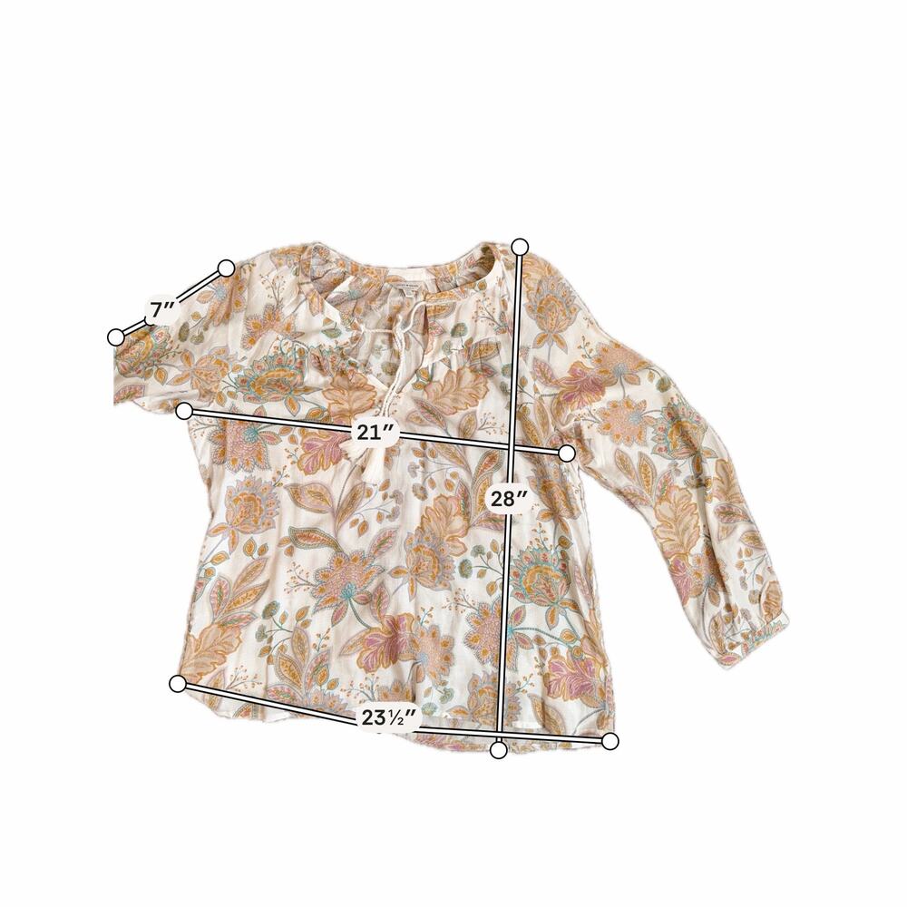 Lucky Brand Floral boho top EUC L - Picture 2 of 5